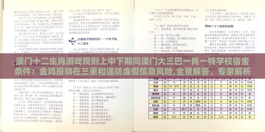 澳门十二生肖游戏规则上中下期同澳门大三巴一肖一特学校宿舍条件：金鸡报晓在三更和谨防虚假信息风险,全景解答、专家解析解释与落实